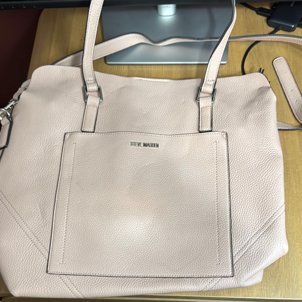 Steve Madden Pink Tote with Structured Design and Double Handles